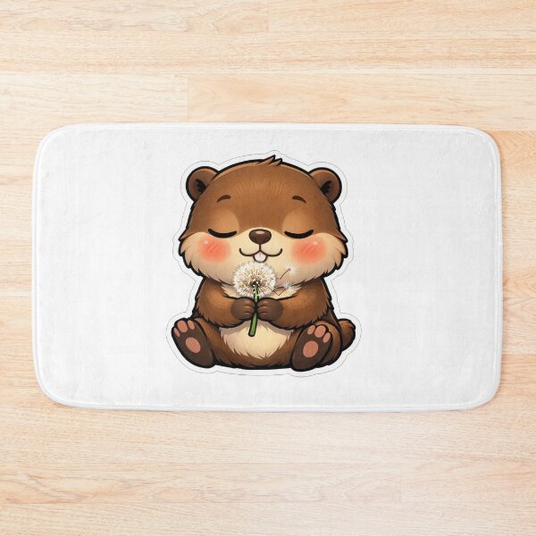 Item preview, Cute Little Otter Holding A Dandelion designed and sold by Owcomm.