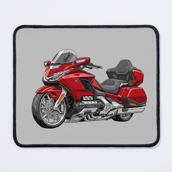 Item preview, Red Honda Gold Wing Tour Luxury Touring Motorcycle Illustration designed and sold by Motorline44.