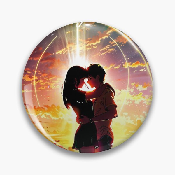Item preview, Lost in Your Light – Romantic Anime Couple Sunset Illustration, Cinematic Silhouette Aesthetic Art, Manga Lovers Gift Graphic Sticker designed and sold by SmartPuns.