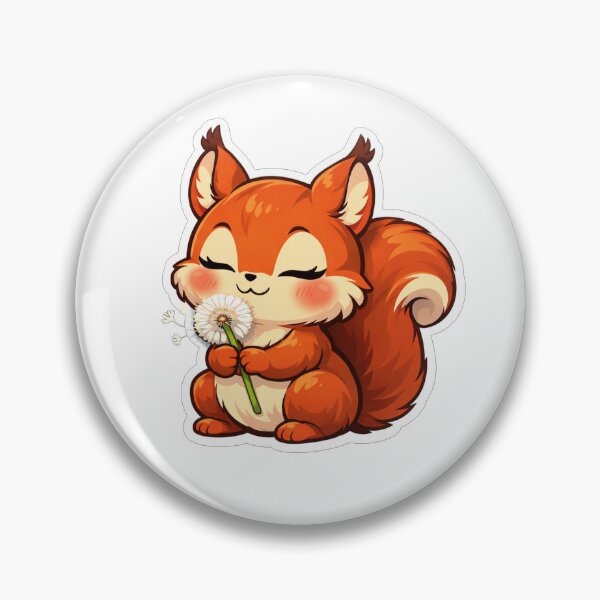 Item preview, Cute Red Squirrel Holding A Dandelion designed and sold by Owcomm.