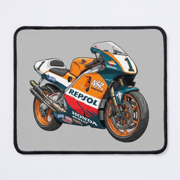 Item preview, Classic Honda NSR500 Repsol GP 2 Stroke Grand Prix Motorcycle Illustration designed and sold by Motorline44.