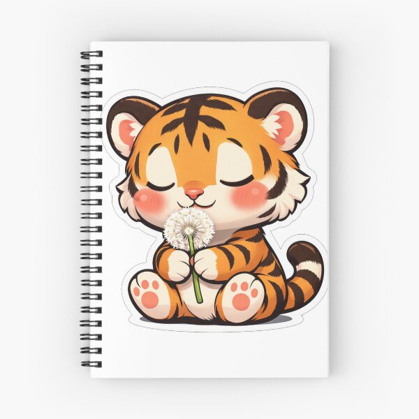 Item preview, Cute Baby Tiger Smelling Dandelion Flower designed and sold by Owcomm.