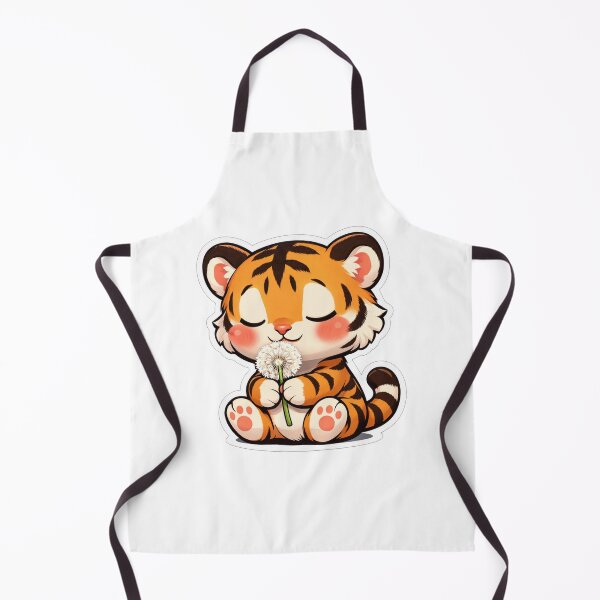 Item preview, Cute Baby Tiger Smelling Dandelion Flower designed and sold by Owcomm.
