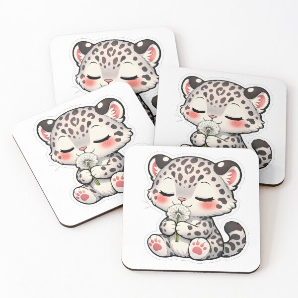 Item preview, Cute Baby Snow Leopard With Dandelion designed and sold by Owcomm.