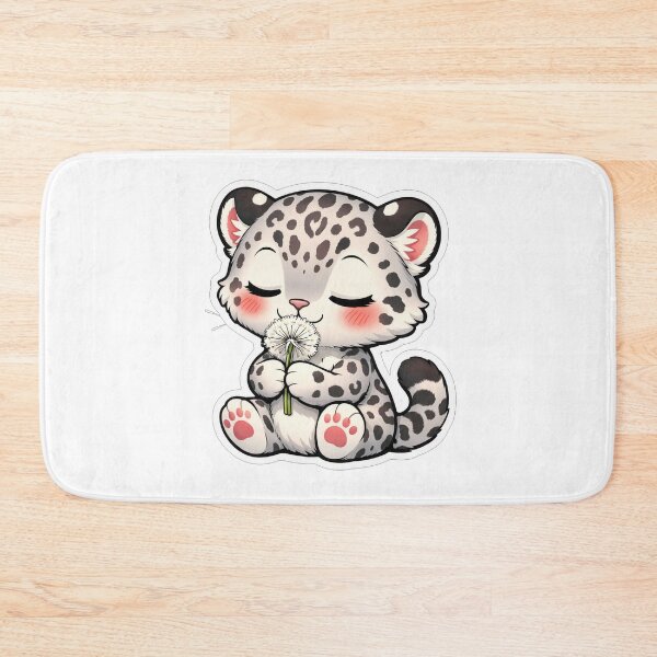 Item preview, Cute Baby Snow Leopard With Dandelion designed and sold by Owcomm.