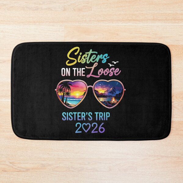 Item preview, Sisters On The Loose Sister's Trip 2026 - Heart Sunglasses Art designed and sold by BendyBeasts.