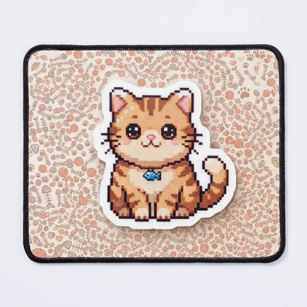 Item preview, Cute Tabby Cat Pixel Art Kawaii designed and sold by Purpleclomb.