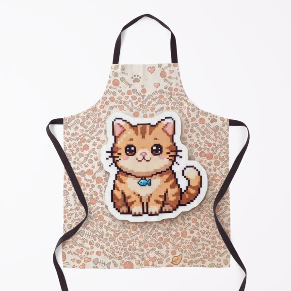Item preview, Cute Tabby Cat Pixel Art Kawaii designed and sold by Purpleclomb.