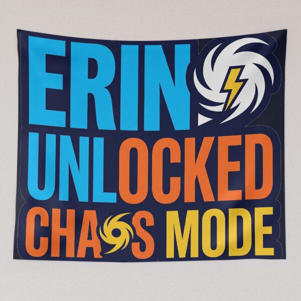 Item preview, Erin Unlocked Chaos Mode Bold Gamer Vibe designed and sold by Pride Emblem Prints.
