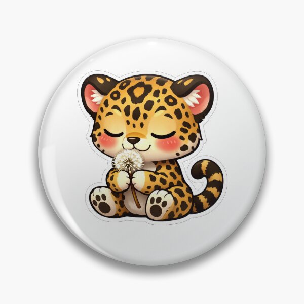 Item preview, Cute Baby Leopard Smelling A Dandelion designed and sold by Owcomm.