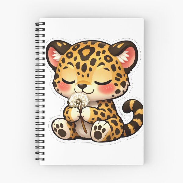 Item preview, Cute Baby Leopard Smelling A Dandelion designed and sold by Owcomm.