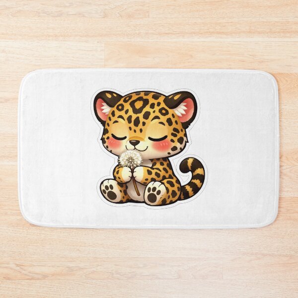 Item preview, Cute Baby Leopard Smelling A Dandelion designed and sold by Owcomm.