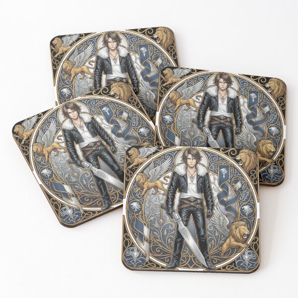 Item preview, Squall in the style of Alphonse Mucha designed and sold by Solace Sparkles.