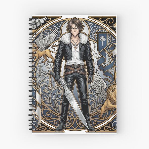 Item preview, Squall in the style of Alphonse Mucha designed and sold by Solace Sparkles.