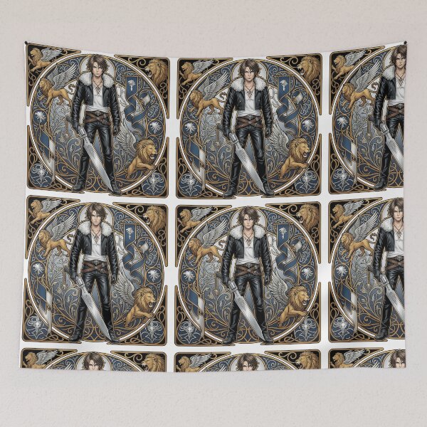 Item preview, Squall in the style of Alphonse Mucha designed and sold by Solace Sparkles.