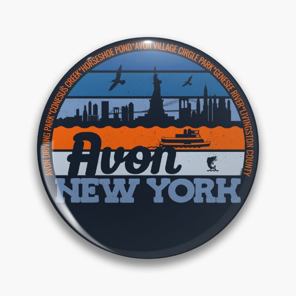 Item preview, Avon New York Sunset Retro Vintage Local Pride Logo designed and sold by CRHPOD20.