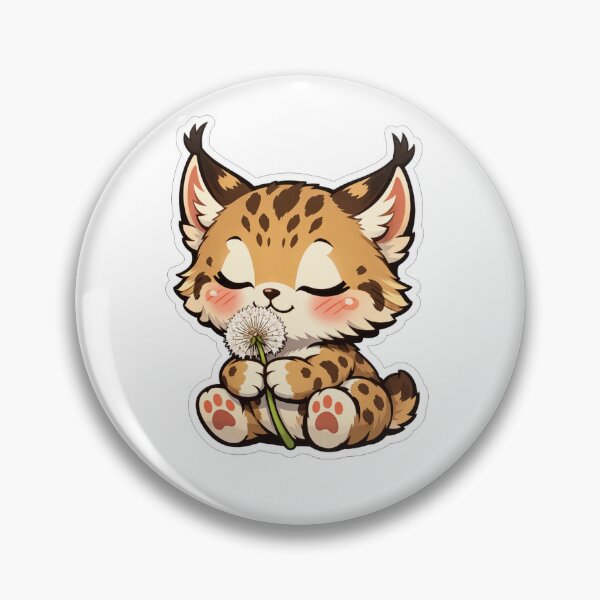 Item preview, Cute Baby Lynx Holding A Dandelion designed and sold by Owcomm.