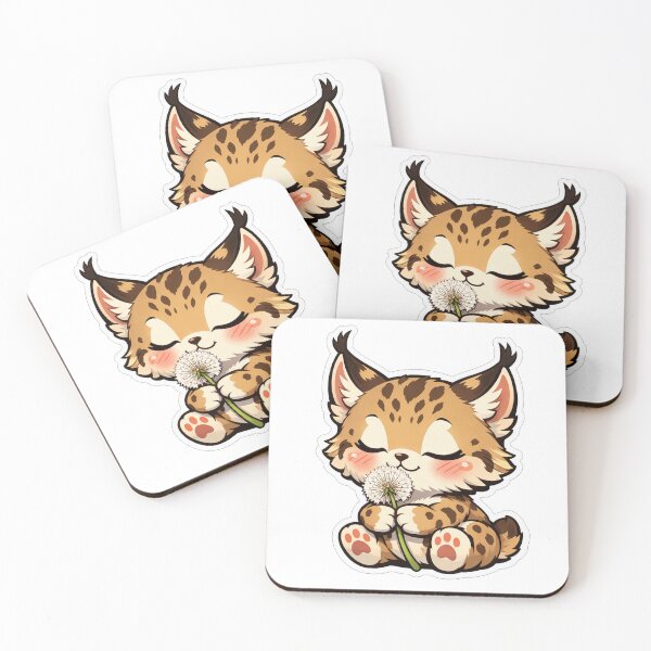 Item preview, Cute Baby Lynx Holding A Dandelion designed and sold by Owcomm.