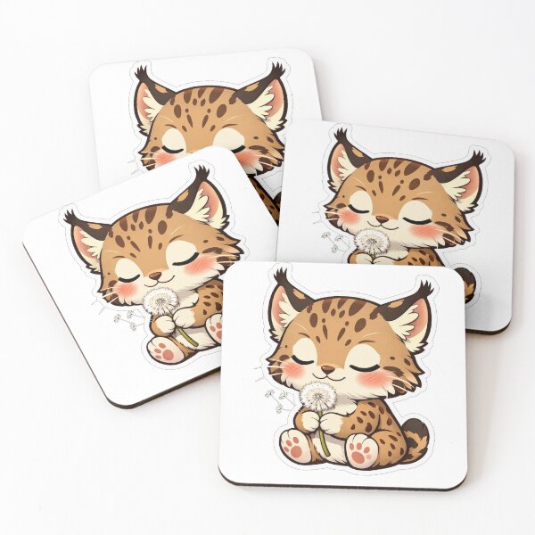 Item preview, Cute Baby Lynx Blowing Dandelion Flowers designed and sold by Owcomm.