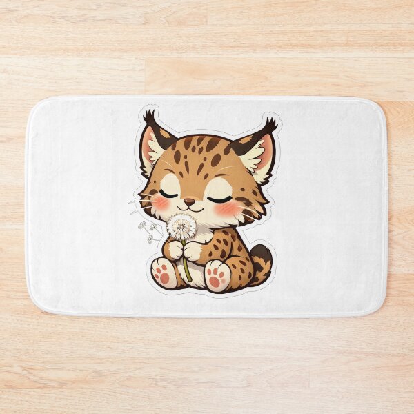 Item preview, Cute Baby Lynx Blowing Dandelion Flowers designed and sold by Owcomm.