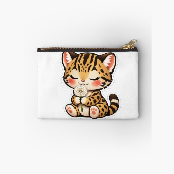 Item preview, Cute Little Ocelot Holding A Dandelion designed and sold by Owcomm.