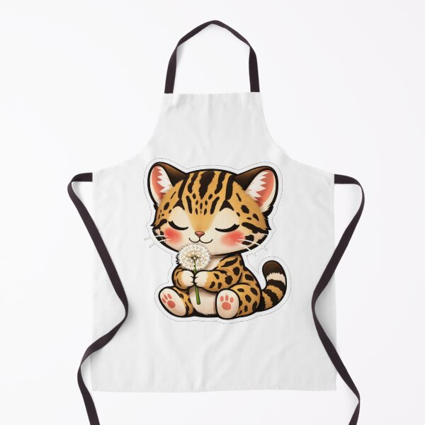 Item preview, Cute Little Ocelot Holding A Dandelion designed and sold by Owcomm.