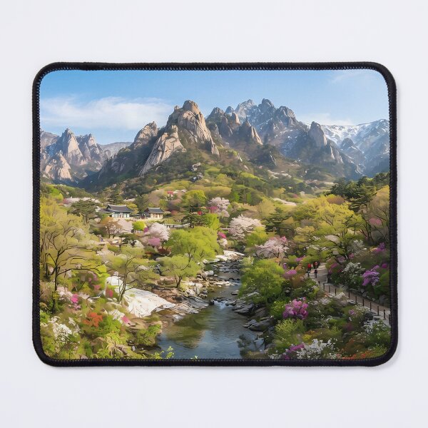 Item preview, Seoraksan National Park in Spring - Fresh Greenery and Vibrant Blossoms designed and sold by SOOstudio73.
