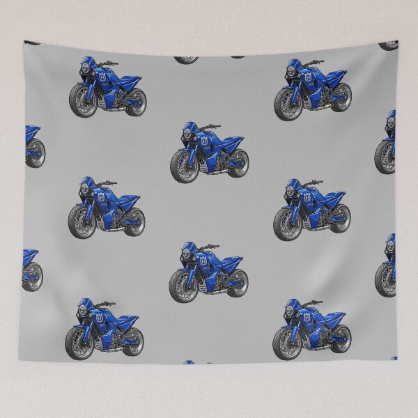Item preview, Blue Husqvarna Norden 901 Adventure Touring Motorcycle Illustration designed and sold by Motorline44.
