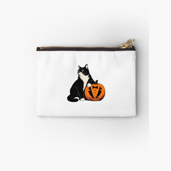 Item preview, Tuxedo Kitty Pumpkin Carving Halloween Feline Lovers designed and sold by chattsuede.