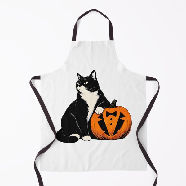 Item preview, Tuxedo Kitty Pumpkin Carving Halloween Feline Lovers designed and sold by chattsuede.
