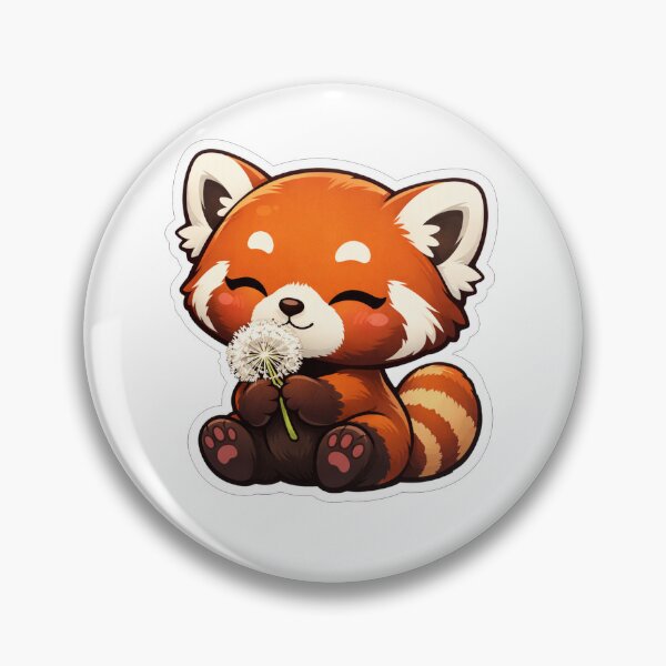 Item preview, Cute Red Panda Holding White Dandelion designed and sold by Owcomm.