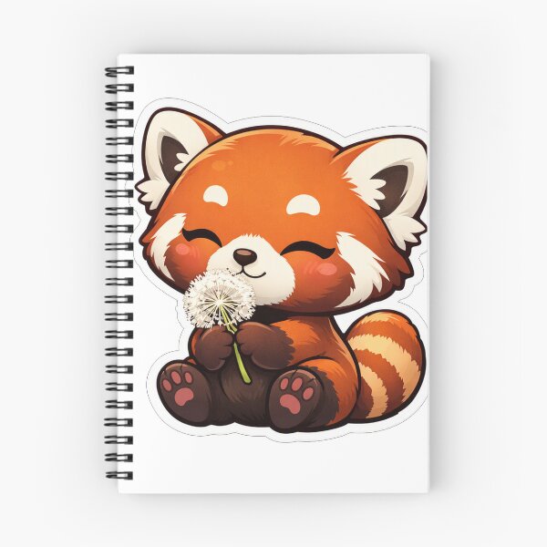 Item preview, Cute Red Panda Holding White Dandelion designed and sold by Owcomm.