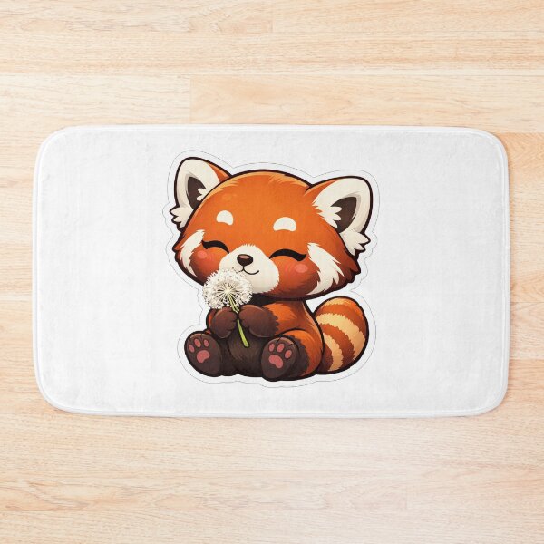 Item preview, Cute Red Panda Holding White Dandelion designed and sold by Owcomm.