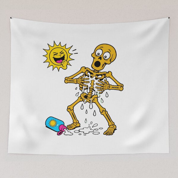 Item preview, Sunscreen Through Skeleton Ribs Vibrant Summer Cartoon designed and sold by chattsuede.