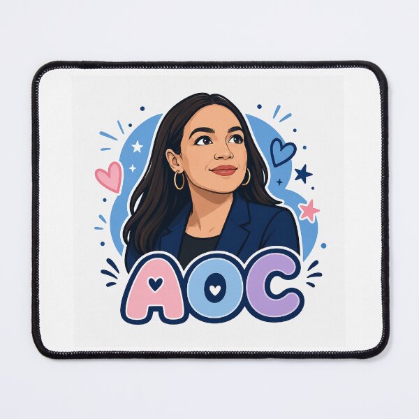 Item preview, Alexandria Ocasio Cortez Inspiring Political Icon Cartoon Portrait AOC designed and sold by Owcomm.
