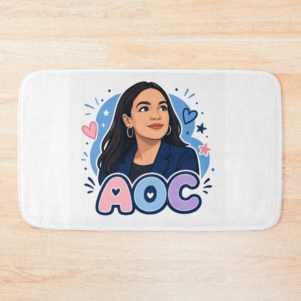 Item preview, Alexandria Ocasio Cortez Inspiring Political Icon Cartoon Portrait AOC designed and sold by Owcomm.