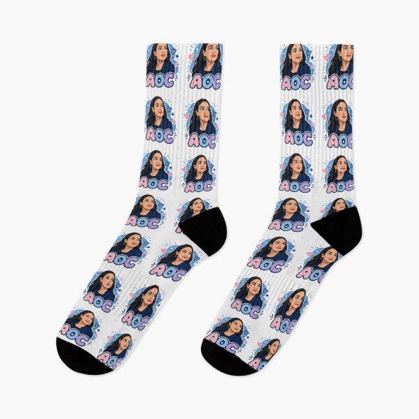 Item preview, Alexandria Ocasio Cortez Inspiring Political Icon Cartoon Portrait AOC designed and sold by Owcomm.