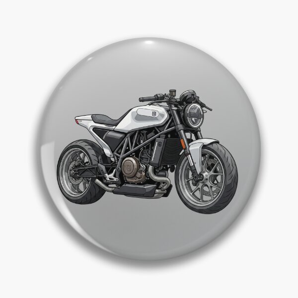Item preview, White Husqvarna Vitpilen 701 Modern Cafe Racer Motorcycle Illustration designed and sold by Motorline44.