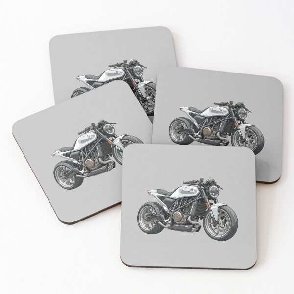 Item preview, White Husqvarna Vitpilen 701 Modern Cafe Racer Motorcycle Illustration designed and sold by Motorline44.