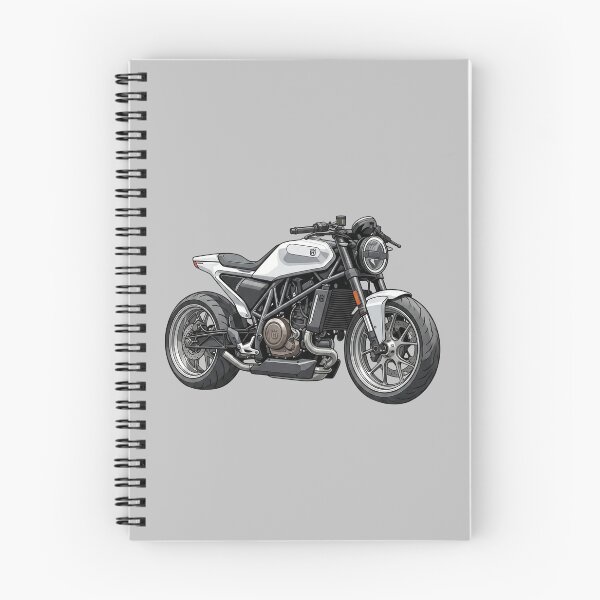 Item preview, White Husqvarna Vitpilen 701 Modern Cafe Racer Motorcycle Illustration designed and sold by Motorline44.