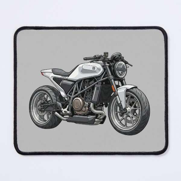 Item preview, White Husqvarna Vitpilen 701 Modern Cafe Racer Motorcycle Illustration designed and sold by Motorline44.