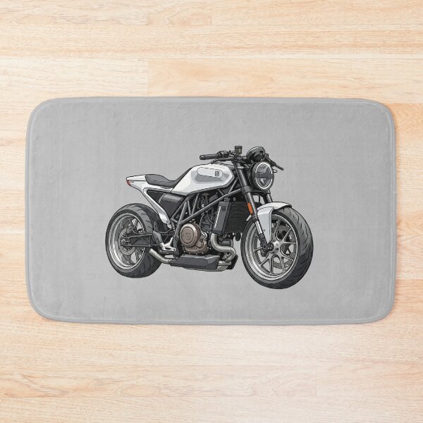 Item preview, White Husqvarna Vitpilen 701 Modern Cafe Racer Motorcycle Illustration designed and sold by Motorline44.