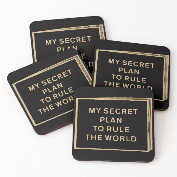 Item preview, My Secret Plan To Rule The World Funny Typography Book Quote designed and sold by Tokraz-art.