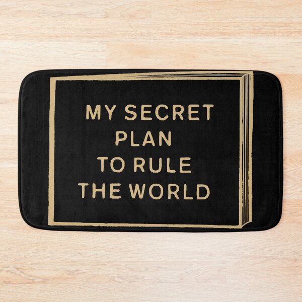 Item preview, My Secret Plan To Rule The World Funny Typography Book Quote designed and sold by Tokraz-art.