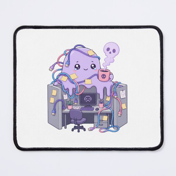 Item preview, Tech Support Burnout Slime Pastel Chibi Purple Office designed and sold by chattsuede.