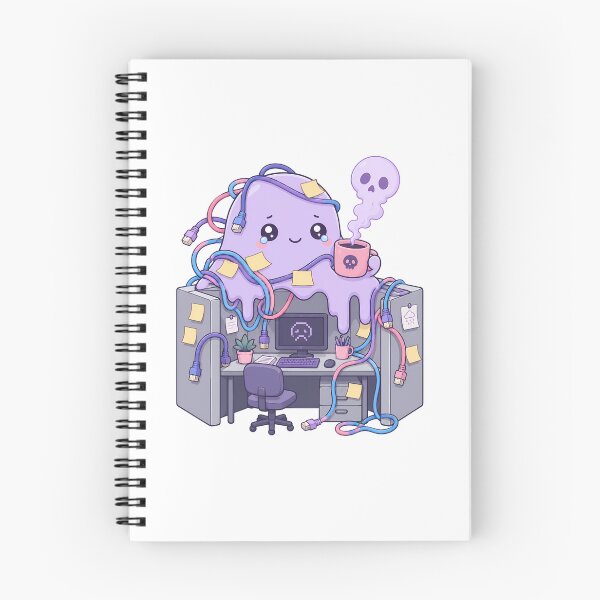 Item preview, Tech Support Burnout Slime Pastel Chibi Purple Office designed and sold by chattsuede.