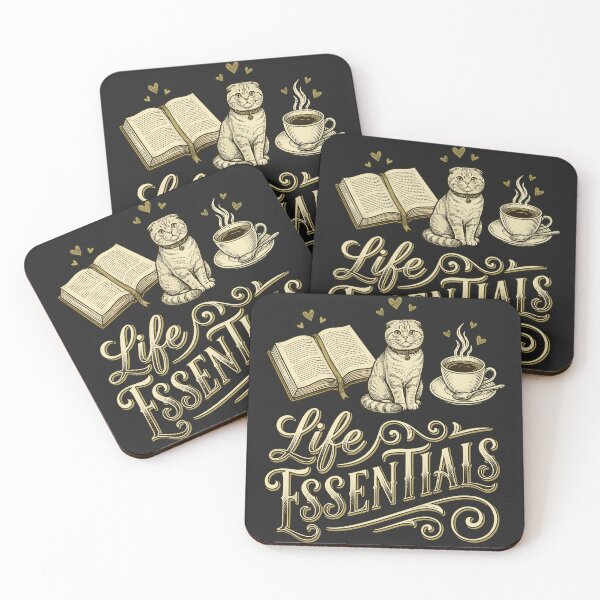 Item preview, Life Essentials: Books, Cats And Coffee designed and sold by legendaryskins.