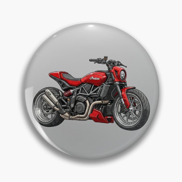 Item preview, Red Indian FTR 1200 Flat Tracker Motorcycle Illustration designed and sold by Motorline44.