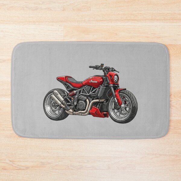 Item preview, Red Indian FTR 1200 Flat Tracker Motorcycle Illustration designed and sold by Motorline44.