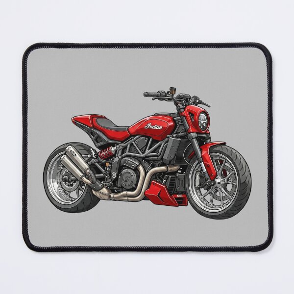 Item preview, Red Indian FTR 1200 Flat Tracker Motorcycle Illustration designed and sold by Motorline44.